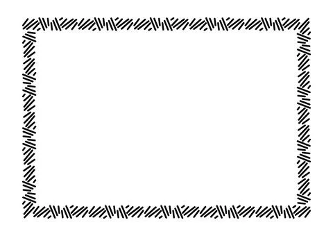 Rectangle a4 frame, border frame graphic simple, art line frame Stock Illustration