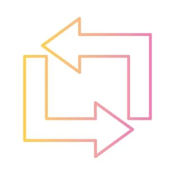 Rectangle arrows gradient style icon vector design 스톡 일러스트