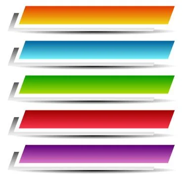 Rectangle banners / buttons / labels in several color イラスト素材