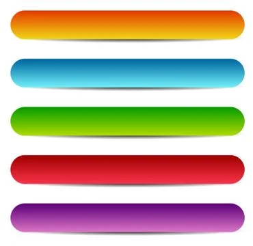Rectangle banners / buttons / labels in several color Illustrazione stock