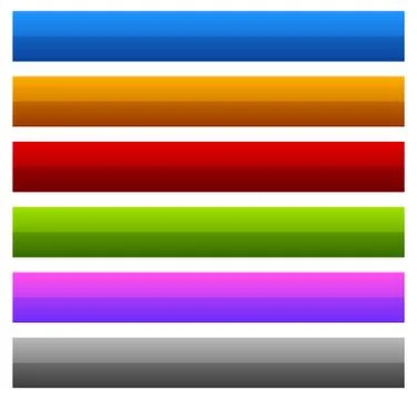 Rectangle banners / buttons / labels in several color Illustrazione stock