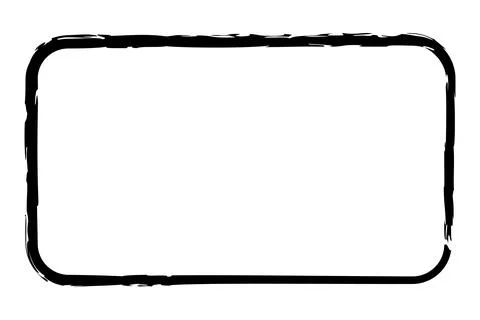 Rectangle black crayon vector simple sketch 스톡 일러스트