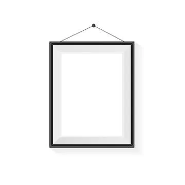Rectangle Blank frame on a white Illustrazione stock