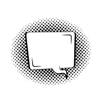 Rectangle blank speech bubble flat icon vector isolated. 스톡 일러스트