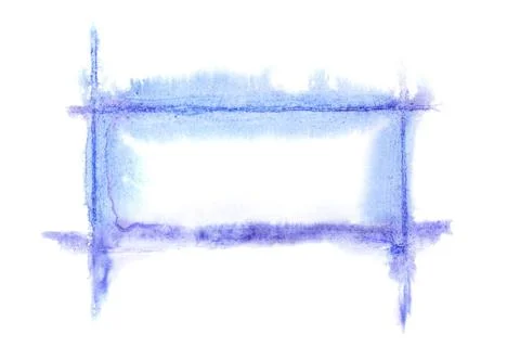 Rectangle blue watercolor frame Rectangle blue watercolor frame - space fo... Stock Photos