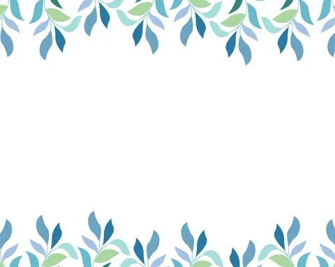Rectangle border design concept of Beautiful colorful leaves Stock Illustration