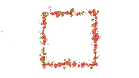 Rectangle Border Frame Animation with Glowing Icons. 库存影片 336036059