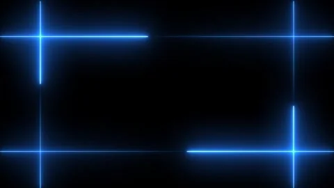 Rectangle border. Line art. Neon. Isolated on black background. Animated co.. Stock Footage 322968154