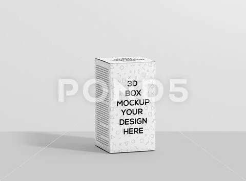 Rectangle box frontview PSD Template