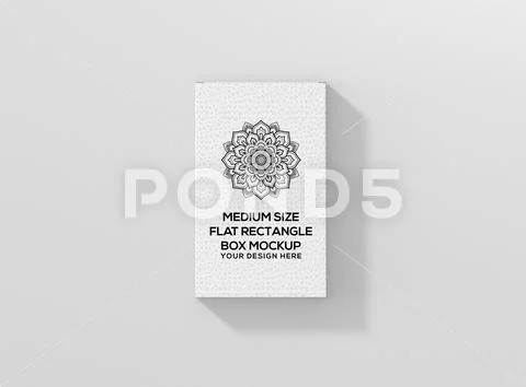 Rectangle box mockup flat med top 2 PSD Template