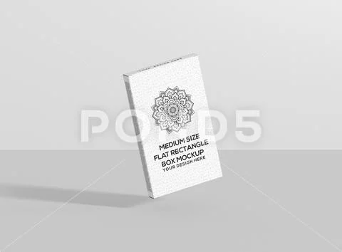 Rectangle box mockup flat med frontview 2 PSD Template