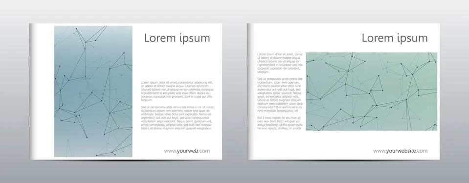 Rectangle brochure template layout, cover, annual report, magazine in A4 size Stock Illustration