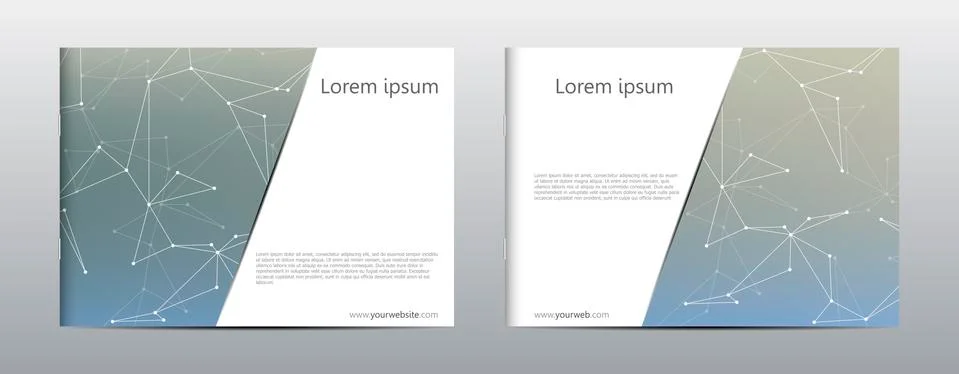 Rectangle brochure template layout, cover, annual report, magazine in A4 size Stock Illustration