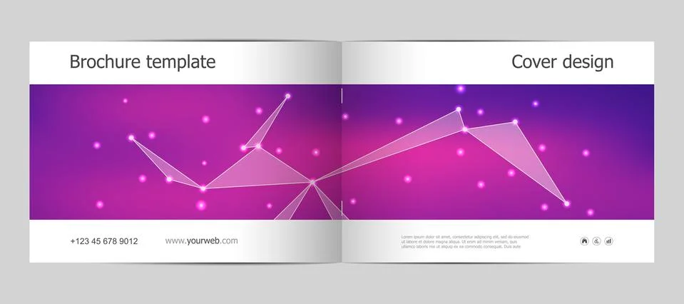 Rectangle brochure template layout, cover, annual report, magazine in A4 size Stock Illustration