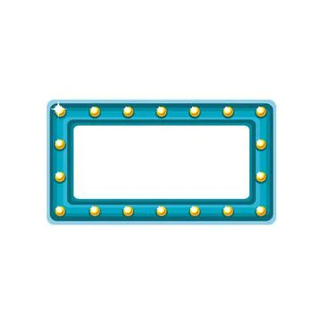 Rectangle bulbs frame Stock Illustration