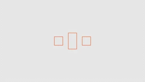 Rectangle changing squares consecutively loading animation Stock Footage 300297923