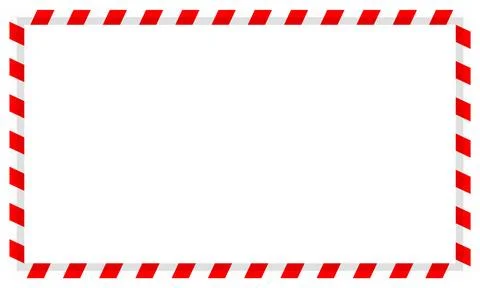 Rectangle christmas candy cane frame vector illustration decorative border Stock Illustration