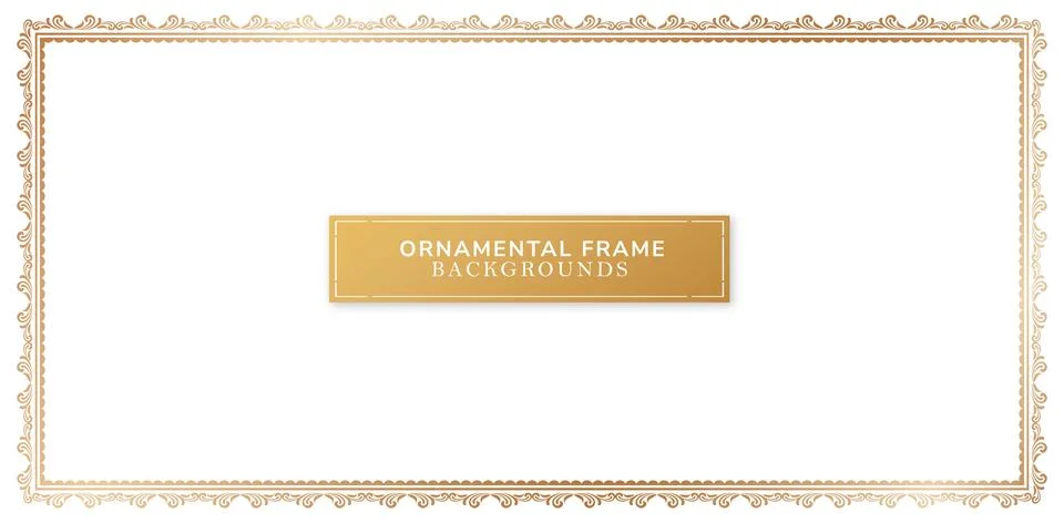 Rectangle circle round ornament Stock Illustration