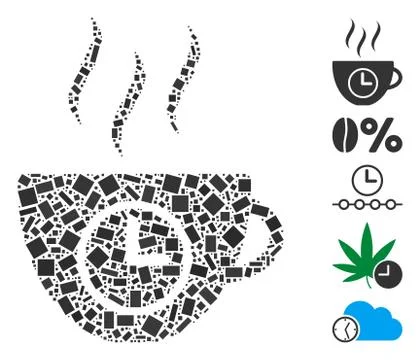 Rectangle Collage Coffee Time Stock-Illustration