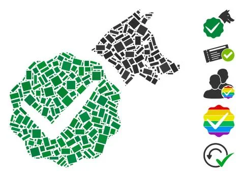 Rectangle Collage For Dogs Only Stock Illustration