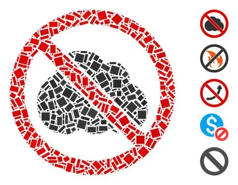 Rectangle Collage No Clouds Ilustración de archivo