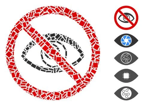 Rectangle Collage No Eye Stock Illustration