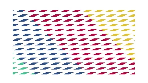Rectangle color shape sticker animation video on white background Stock Footage 345029834