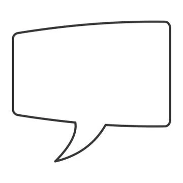 Rectangle conversation bubble icon Ilustración de archivo