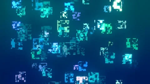 Rectangle crypto blockchain Stock-Footage 119755603