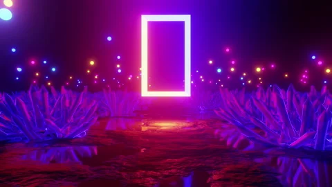 Rectangle Crystal Landscape Background Stock Footage 150512337