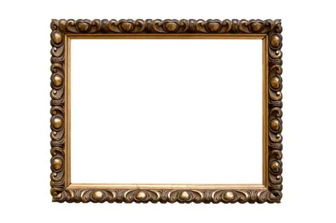 Rectangle decorative bronze picture frame Stock Photos