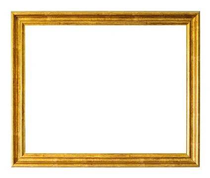 Rectangle decorative golden picture frame 스톡 사진