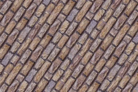 Rectangle diagonal background many stones limestone beige brown blocks Stock Photos