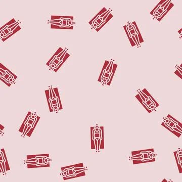 Rectangle female body type glyph seamless pattern Illustrazione stock
