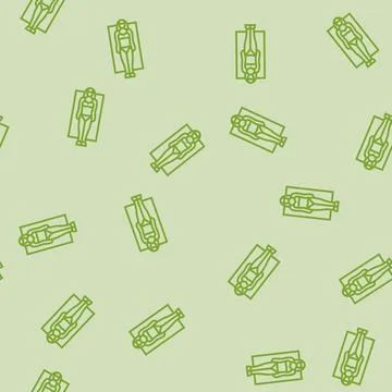 Rectangle female body type line seamless pattern 스톡 일러스트