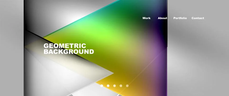 A rectangle filled with colorful triangles on a gray backdrop Illustrazione stock