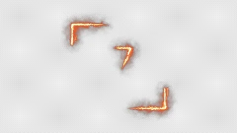 Rectangle Fire Countdown On Alpha 스톡 동영상 194501778