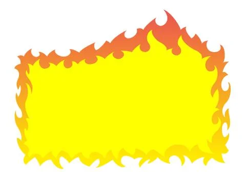 Rectangle fire frames Stock Illustration