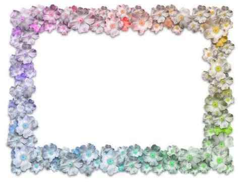 Rectangle Floral Frame Stock Illustration