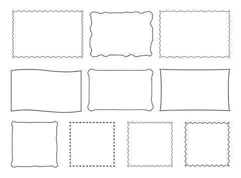 Rectangle frame and border decorative background. Stock Illustration