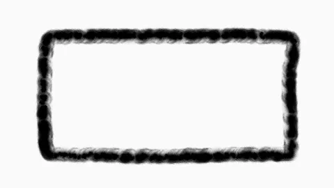 Rectangle Frame Animation With Hand Drawn Brush Stroke For Text Concept Stock Footage 300182487