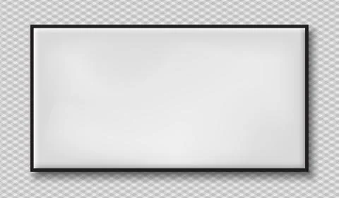 Rectangle frame with black border and soft shadow for text or picture hanging on Stock Illustration