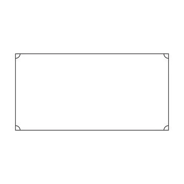 Rectangle frame border shape icon for decorative vintage doodle element for.. Illustrazione stock