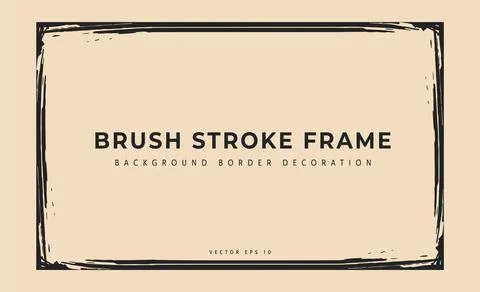 Rectangle frame Brush stroke vector art background border decoration Stock-Illustration