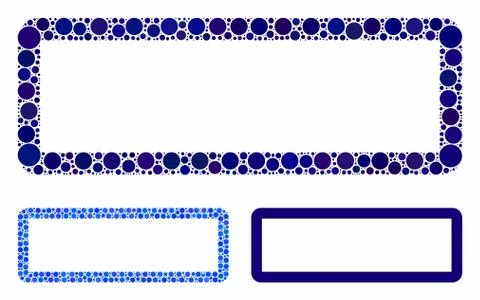 Rectangle Frame Composition Icon of Circle Dots Stock Illustration