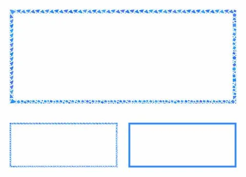Rectangle frame Composition Icon of Rough Parts Illustrazione stock