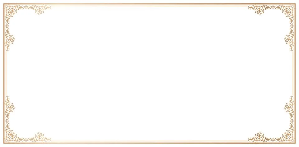 Rectangle Frame corner ornament Stock Illustration