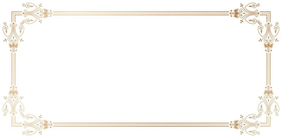 Rectangle Frame decorative ornament corner Illustrazione stock