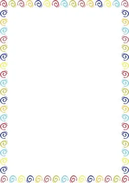 Rectangle frame with doodle elements. Marine frame template with underwater e Stock Illustration