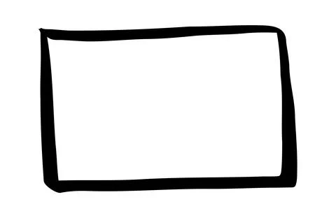 Rectangle frame. Doodle textured frames. Border sketch. Vector illustration 库存插图